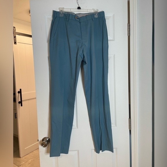 Henry Sage Other - HENRY SAGE PIMA COTTON BLEND FLAT FRONT CHINOS in blue - 34